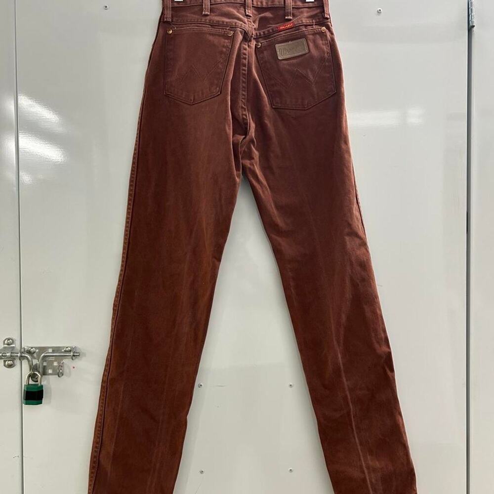VTG 80s Wrangler Burgundy/Mud color straight leg jeans